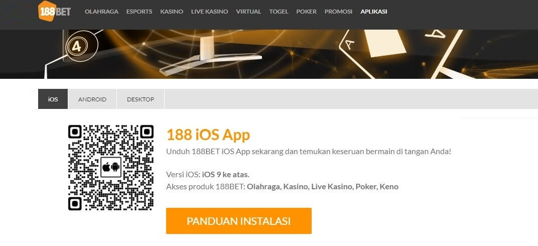Aplikasi ponsel iOS 188BET