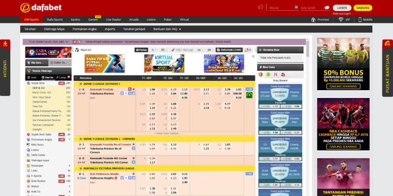Halaman beranda operator taruhan Dafabet
